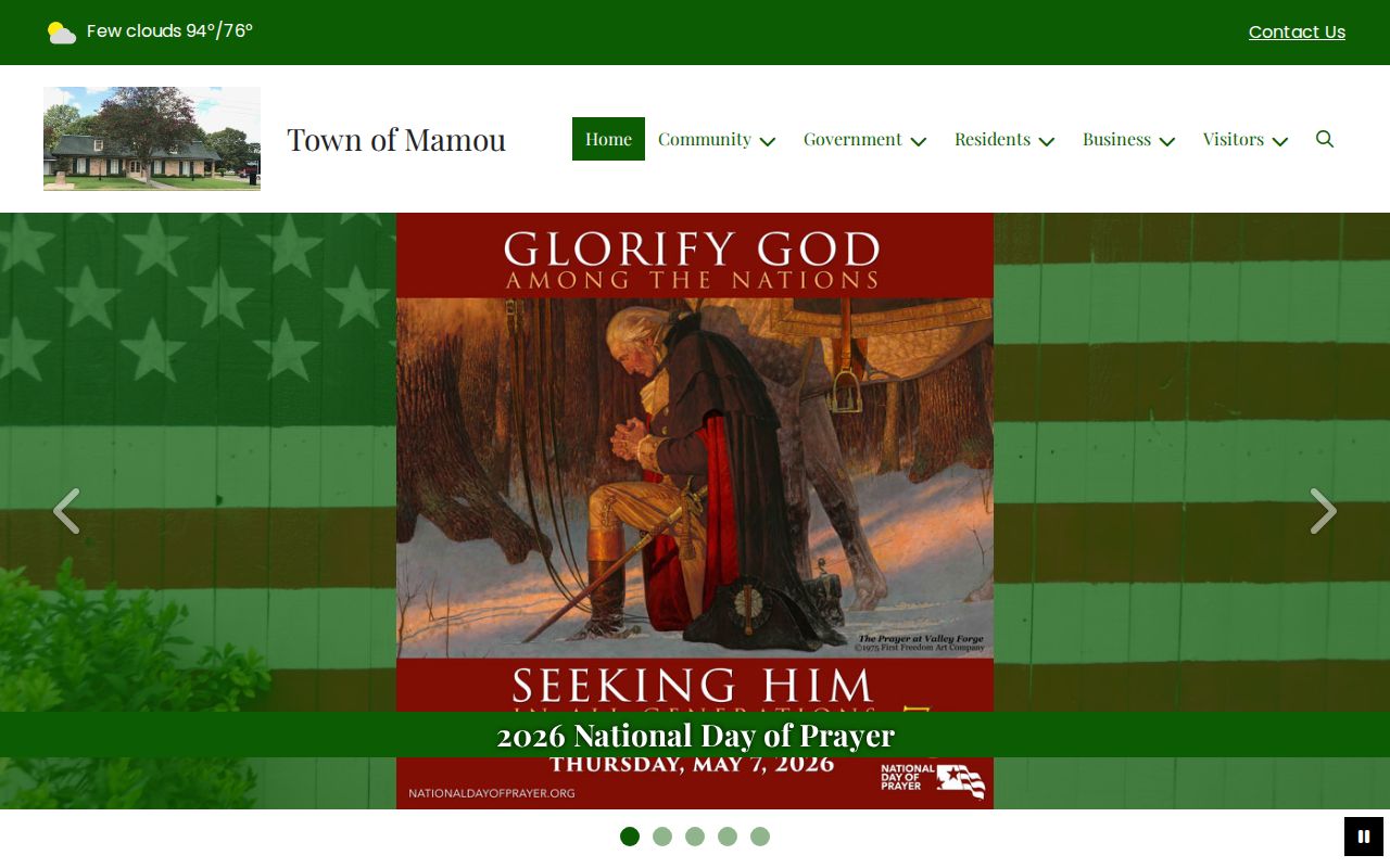 Mamou town website keyword search that does not search criminal court records