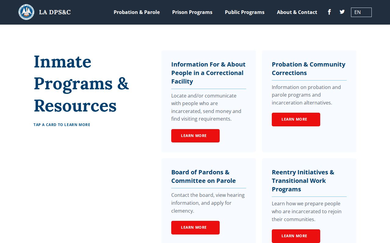 Louisiana Locate a Person in Prison resources